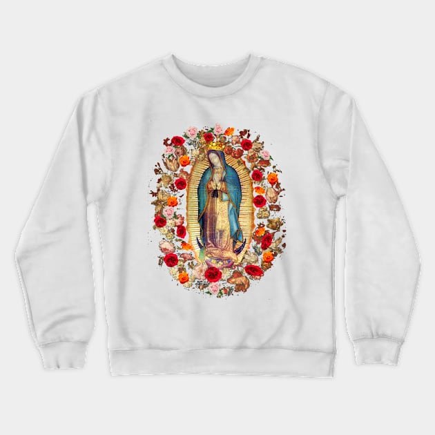 Our Lady of Guadalupe Mexican Virgin Mary Mexico Catholic Saint Crewneck Sweatshirt by hispanicworld